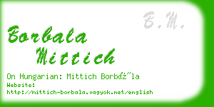 borbala mittich business card